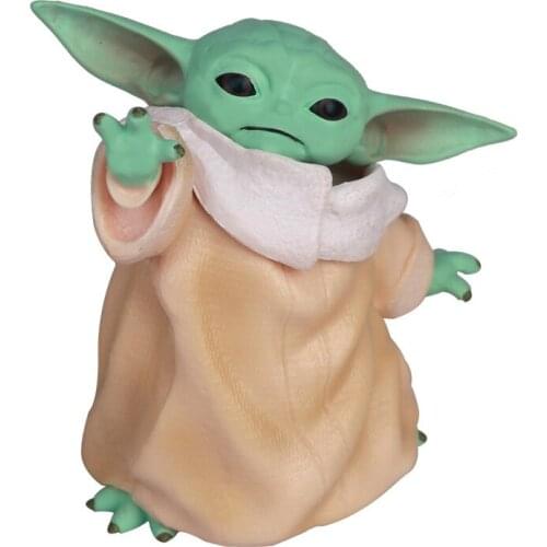 8CM Disney Baby Yoda Action Toy Figure Mandalorian Star Wars Yoda Baby PVC Model Doll Collection Children Kids Boy Toys Gifts