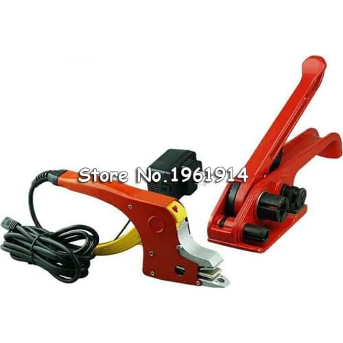 One Set Electric Welding Strapping Heating Tool Manual Seal Strapper Banding Handy Straps Tightener Tensioner Machine 220V