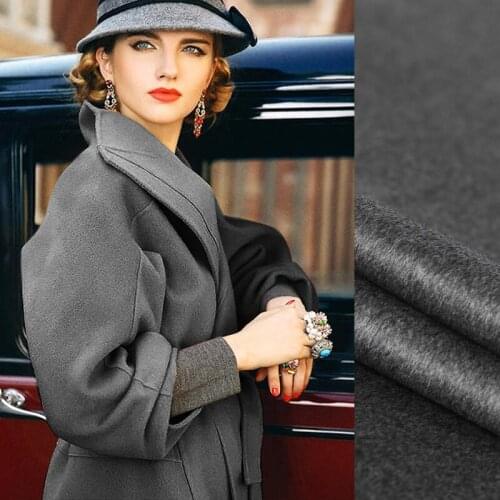 Quality 150CM Wide 830G/M Weight Double Faced Gray Thick Cashmere Wool Autumn and Winter Overcoat Outwear Jacket Fabric J012