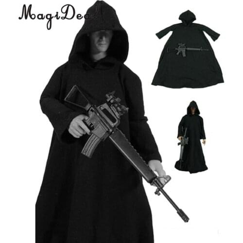 MagiDeal Popular 1/6 Clothes Black Cloak Clothing for 12 Inch Doll Action Figure Body DIY Toys Accessory