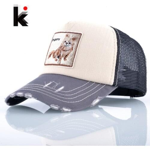 Cute Poppy Embroidery Baseball Cap Women Summer Breathable Mesh Trucker Bones For Men Snapback Hip Hop Hat Drake Casquette Homme