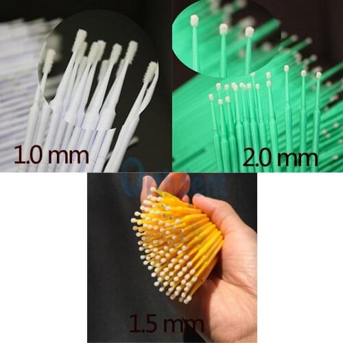 Orthdent 200 Pcs/Pack Dental Micro Applicator Brush Disposable Material Dental Eyelash Brush 3 Sizes to Choose