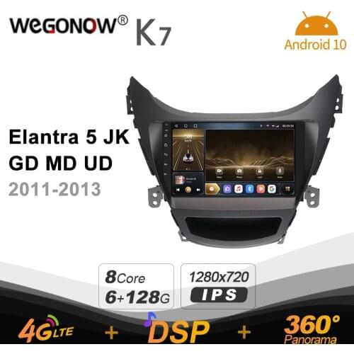 Ownice K7 6G+128G Ownice Android 10.0 Car Radio for Hyundai Elantra 5 JK GD MD UD 2011-2013 2din 4G LTE autoradio 360 SPDIF