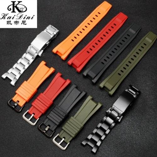 Waterproof silica gel strap for gst-w110 S130 400g b100w300 Rubber Watch accessory mens Bracelet