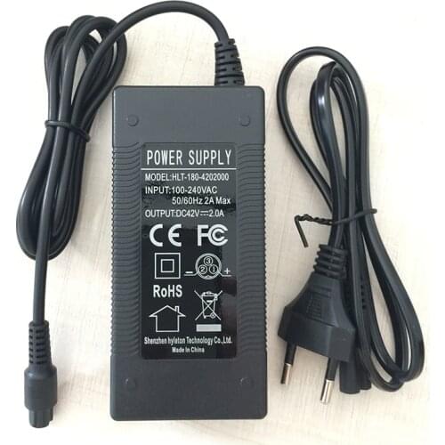 42V 2A Lithium Battery Charger for Smart Scooter Two Wheels Self Balancing Electric Scooter