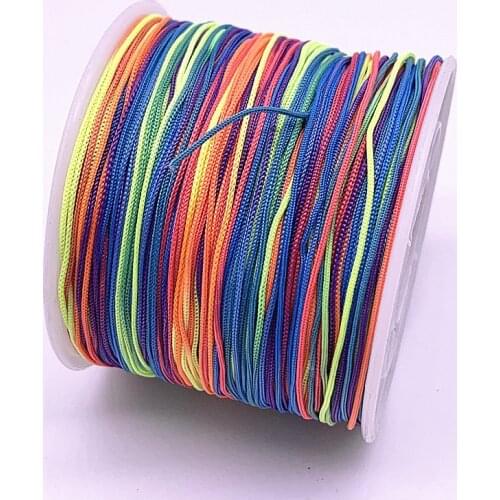 0.4-1.5mm 10Meters/lot Colour Nylon Cord Thread Chinese Knot Macrame Cord Bracelet Braided String DIY Tassels Beading Thread