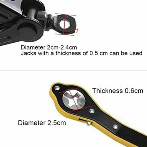 Scissor Jack Wrench Tire Wrench Wheel 1 X Automotive High Carbon Steel