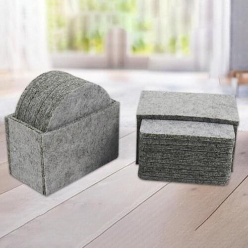 40%HOT8Pcs Felt Round Square Hexagon Shape Heat Insulated Cup Mat Coaster Table Decor