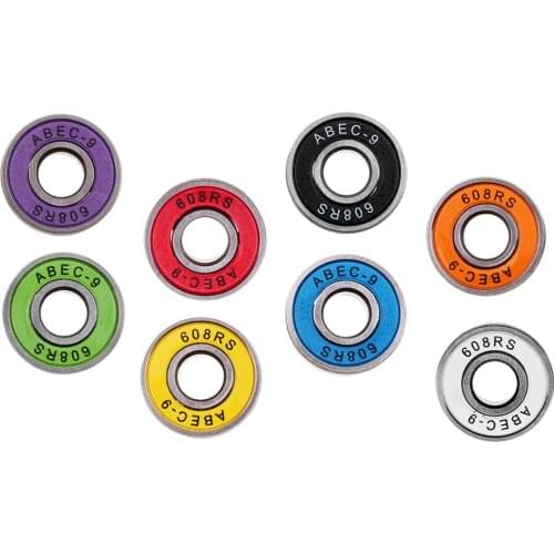 8 PIECES BEARINGS 608 RS ABEC 9 8x22x7mm INLINE SKATE ROLLER HOCKEY