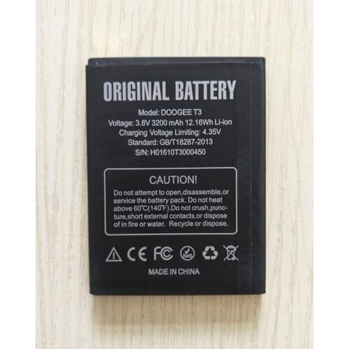 AZK 10PCS/LOT Doogee T3 Replacement Battery Large Capacity 3200mAh 100% New accessory accumulators For Doogee T3 Cell Phone