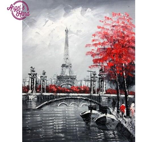 5D DIY diamond embroidery Effie tower autumn diamond painting Cross Stitch full square drill Rhinestone mosaic home decoration