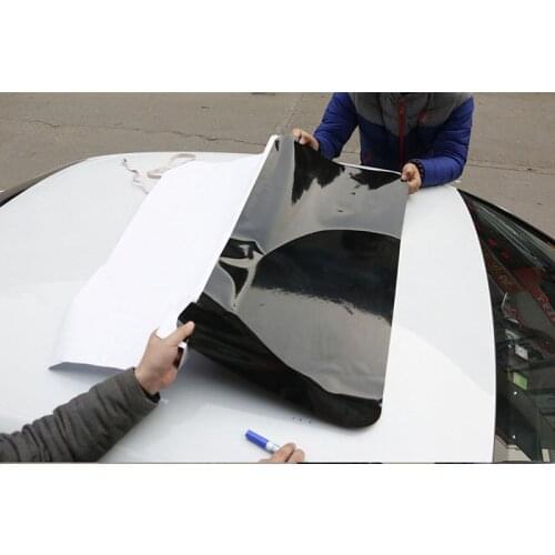 CHIZIYO 79X38cm Fake Sunroof Black Car Sticker Car Roof Sticker Simulation Sunroof Film Edge Strip Optional