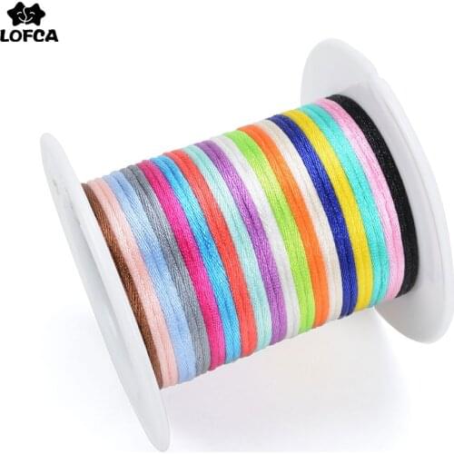DIY Jewelry 50m/pcs Satin Cords For Silicone Teething Necklace DIY Accessary String Bracelet Silicone Necklace Cord Nylon