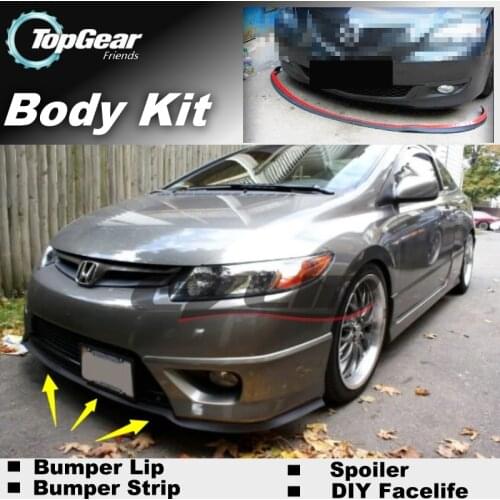 For HONDA Civic Type R Si EG EH EJ EK EM ES EP EV FD FA FG FK FN FB Bumper Lip Lips / Front Spoiler For Car Tuning / Strip