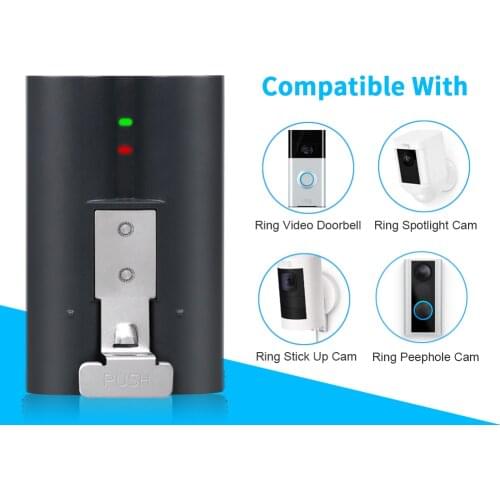 For Ring Battery&Charger 6200mAh Replacement For Video Doorbell 2,Ring Spotlight Cam, Ring Door View Cam,Stick Up Cam