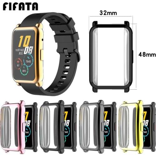 FIFATA TPU Silicone Plating Watch Case For Huawei Honor Watch ES Smart Watch Protective Shell Accessories For Honor ES Watchcase
