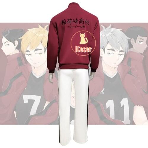 Haikyuu Season 4 Inarizaki High Koko Cosplay Uniform No.7 Miya Atsumu No.11 Osamu Volleyball Sportswear Halloween Jacket Pants
