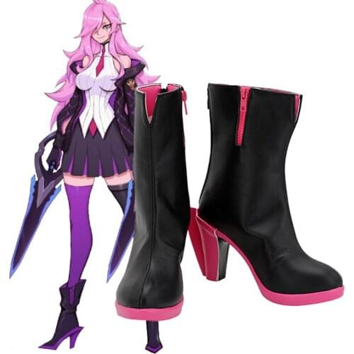 Costumebuy Game LOL Katarina Cosplay Costume LOL Battle Academia Cosplay Shoes Boots Halloween Costume Props Accessories