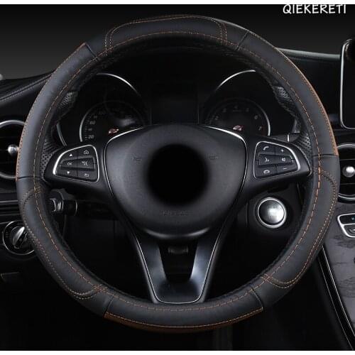 QIEKERETI Leather Car Steering Wheel Cover For Infinitis Q30 Q50 FX35 QX50 QX56 QX60 QX70 FX G25 G37