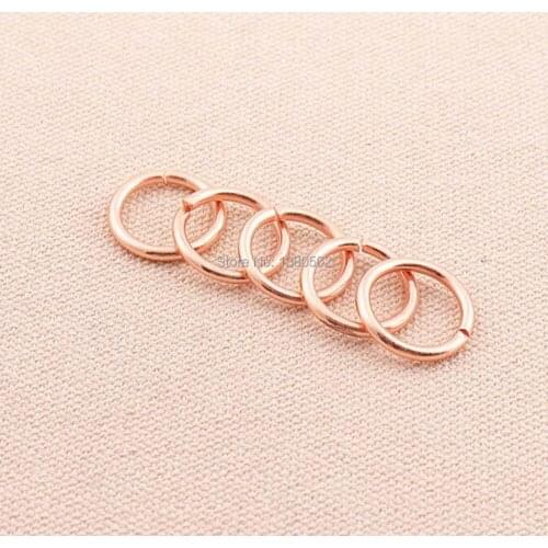 50pcs/lot 17*13mm rose gold color metal O ring jump ring Split ring buckle for bag garment accessories