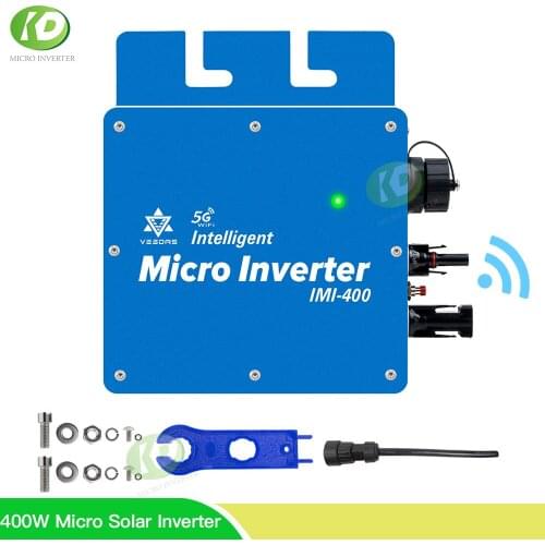 IMI400 Micro Solar Inverter MPPT 400W On Grid Tie Inverter 22-50VDC Pure Sine Wave Converter 110V 220V AC With 2.4G WIFI Monitor