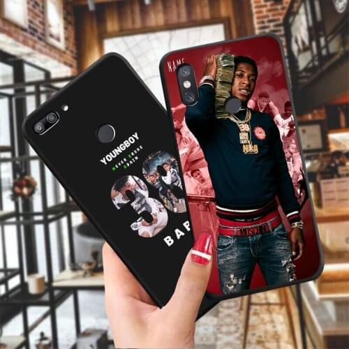 Fashion Youngboy Never Broke Again Merch 38 black TPU Soft Phone case for Mi5X Mi6X Mi A2Lite Mi A3 Mi8 Mi9 Mi8t Mi10 Note10