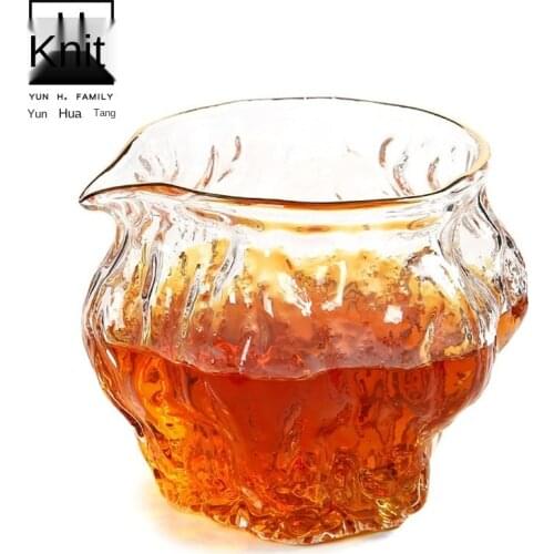 Japanese-Style Walnut Hammer Pattern Glass Pitcher Thickened High Temperature Resistant Tea Sea Tea Device Tea Infuser Chahai