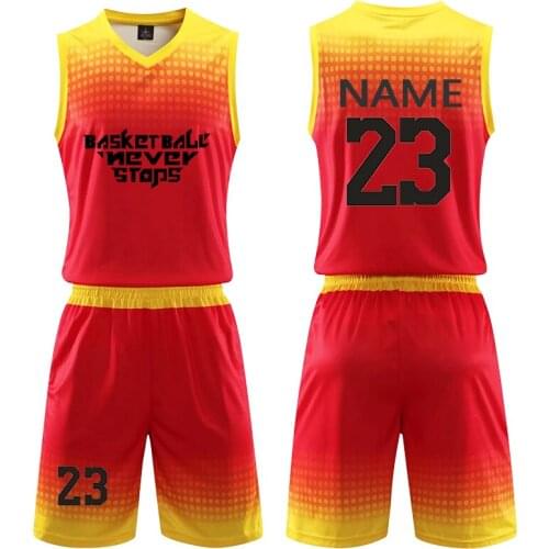 Customized Men basketball jersey set adlut Basketball Clothes Sports suit team game DIY Men basketball jerseys Uniforms Throwbac