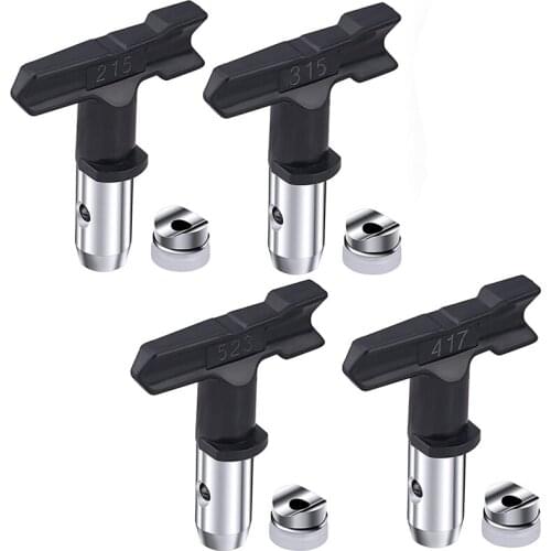 4Pcs Reversible Airless Paint Sprayer Nozzle Tips, Airless Sprayer Spraying Machine Parts(215,315,417,523)