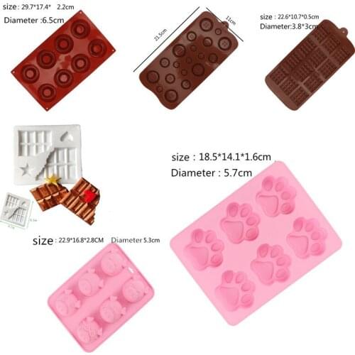 2019 New Silicone Chocolate Mold 25 Shapes 3D Chocolate baking Tools Jelly and Candy Mold DIY Numbers Fruit Kitchen Gadgets Good