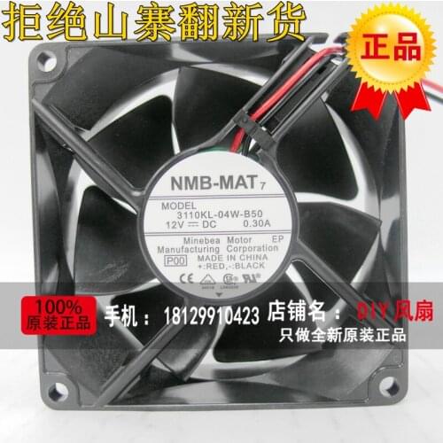 NEW NMB-MAT Minebea 3110KL-04W-B50 8025 12V 0.30A 8CM cooling fan