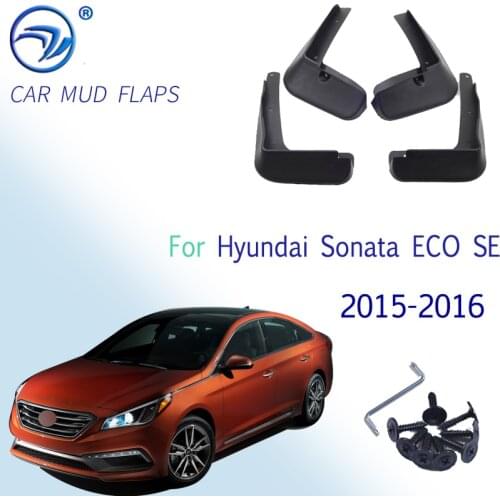 OE Styled Molded Car Mud Flaps For Hyundai Sonata ECO SE 2015 2016 Mudflaps Splash Guards Flap Mudguards Accessories Car Styling