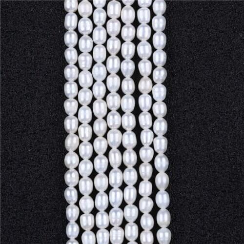 Wholesale B 5-6mm rice freshwater pearl strands for making jewelry