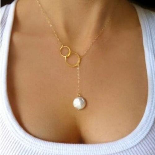 Freshwater Pearl Lariat Necklace The Perfect Pearl Wedding Necklace Pink Freshwater Pearl Necklace
