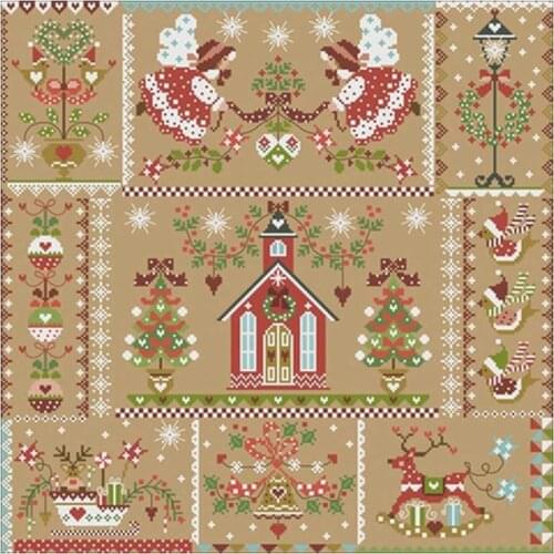 Christmas girl 1 patterns Counted Cross Stitch 11CT 14CT DIY Chinese Cross Stitch Kit Embroidery Needlework Sets home decor