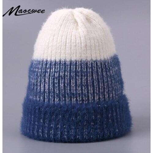Striped Cap Women Hat Beanies Caps Autumn Winter Warm Knitted Skullies Hats Pure Colour High Quality Bone Gorro Fashionable