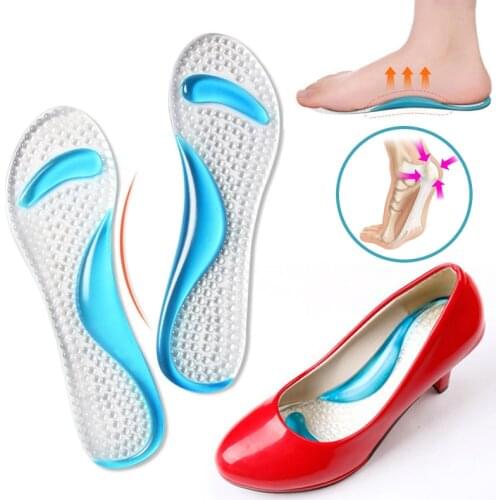 Silicone Gel massage shoes Insoles women High Heels Foot Cushion Arch Support Shoes Pads