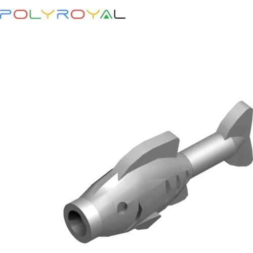 POLYROYAL Building Blocks parts Silver fish animal 4611885 food 10 PCS MOC Compatible With brands toys for children 64648