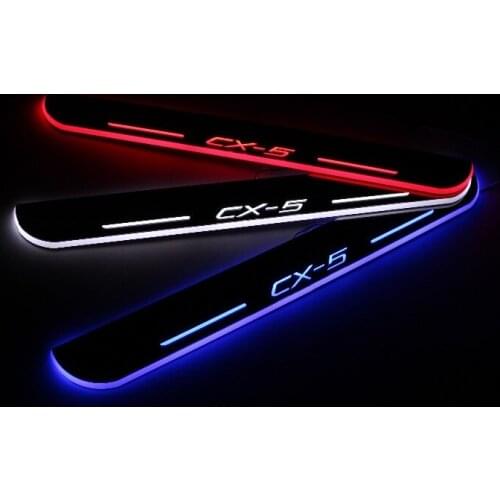 WOOBEST Waterproof LED door sill for mazda cx-5, mazda 3 axela, mazda 6 atenza, Led moving door scuff plate, Pathway light