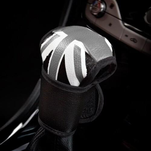 English style Cover-Sleeve Protect-Cover Gear-Shift-Knob-Cover Hand-Brake Faux-Leather Car Interior