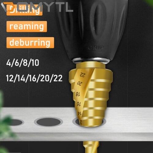 1Pcs 4-22mm Spiral Groove Reaming Drill 4241 Hexagon Shank Pagoda Step Drill Bit High Speed Steel Reaming Drill Opener