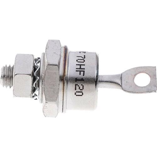 1 Pcs 70HF120 70A 1200V High Power Rectifier Metal Stud Type Rectifier Diodes Accessories