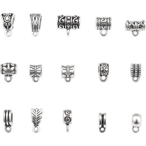 120pcs/lot Tibetan silver tee hanging heads DIY bracelets necklaces spacer beads jewelry making pendants connecting accessories