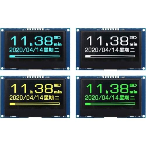 2.4" 2.42 inch 128x64 OLED LCD Display Module SSD1309 12864 7 Pin SPI/IIC I2C Serial Interface for Arduino UNO R3 C51