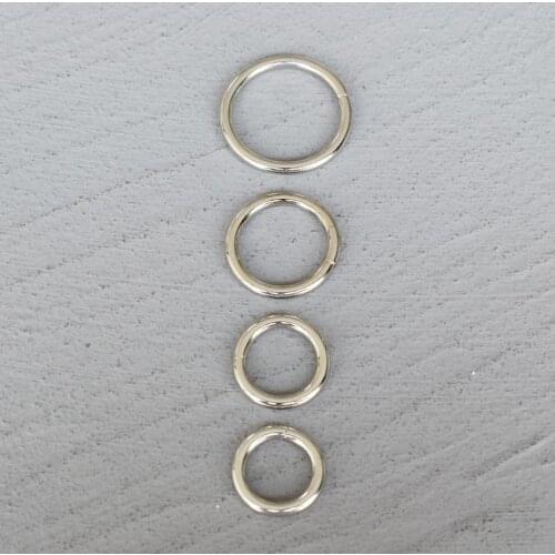 20 Pcs 15/20/25/30mm Silver O Ring Metal Buckle for Handbag Strap Dog Chain Webbing Snap Clasps Purse Bag Handle DIY Leather