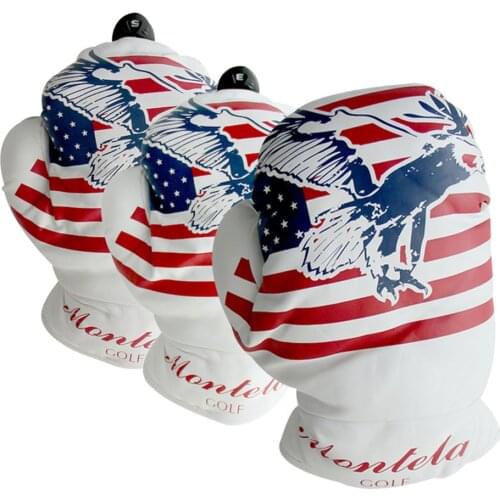 3pcs Novelty Boxing Golf Club Headcover Head Cover for No.1, 3, 5 Wood Driver