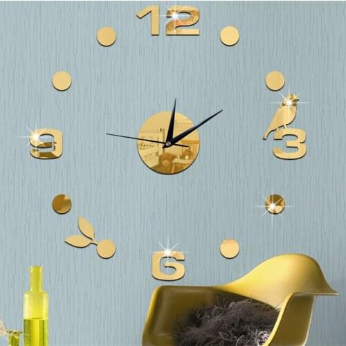 3D Fashion Digital Wall Clock Modern Design Silent Hanging Clock For Living Room Bedroom Decoration Self Adhesive Sticker Watch