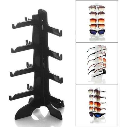 4 Layer Plastic Frame Display Stands 3 Colors Fashion Sun Glasses Eyeglasses Plastic Eyewear Counter Showing Stand Holder Rack