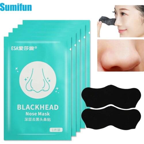 5pcs Nose Blackhead Patch Acne Removal Mask Treatment Mask Deep Cleaning Shrink Pore Nose Black Dots Pore Clean Skin Care