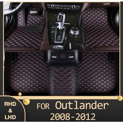 MIDOON Car floor mats for Mitsubishi outlander (FIVE SEAT) 2008 2009 2010 2011 2012 Custom auto foot Pads automobile